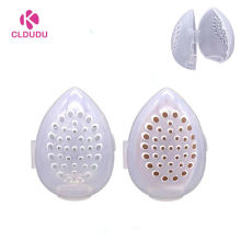 OEM custom logo beauty sponge container makeup blender sponge storage